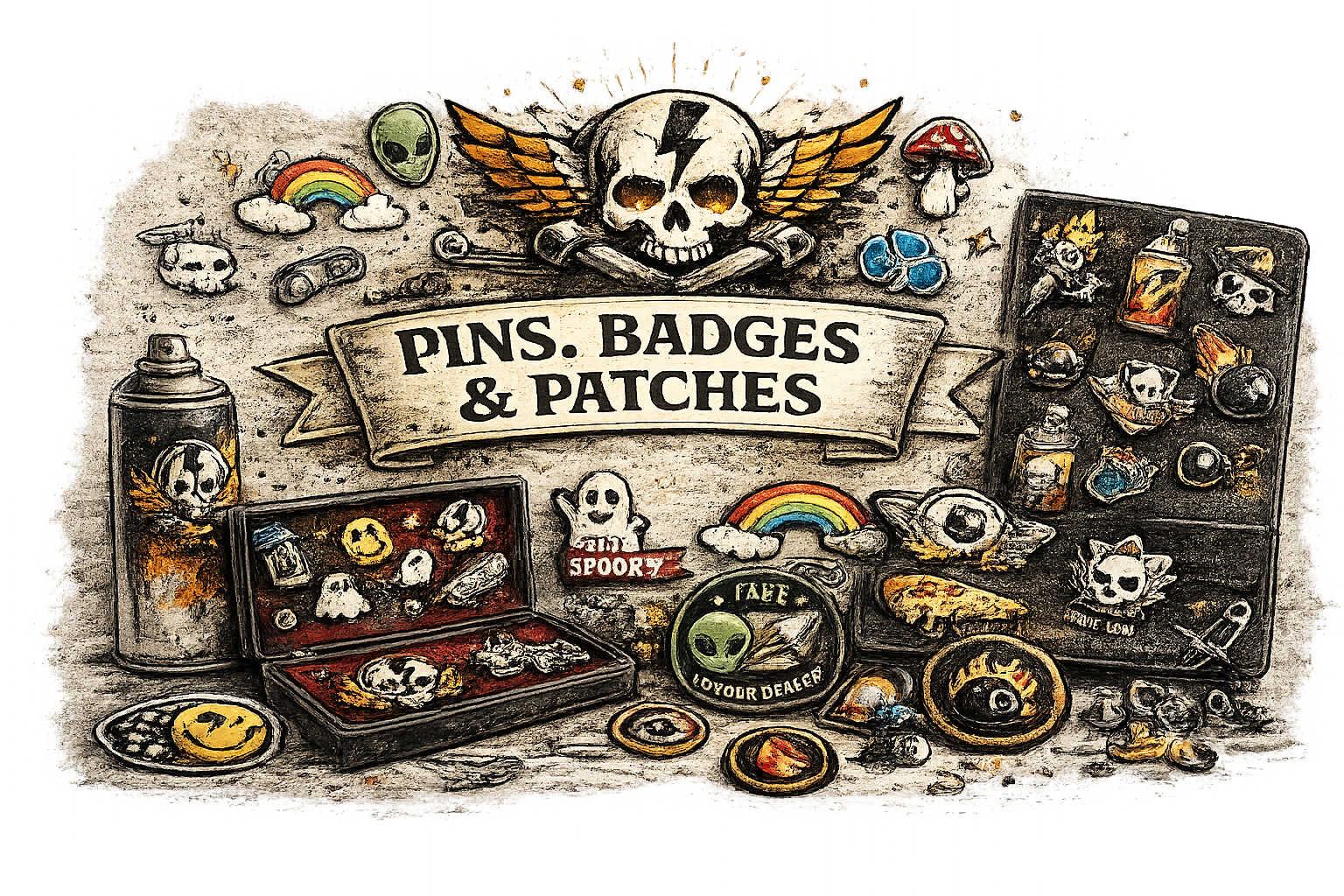 Pins, badges and patches