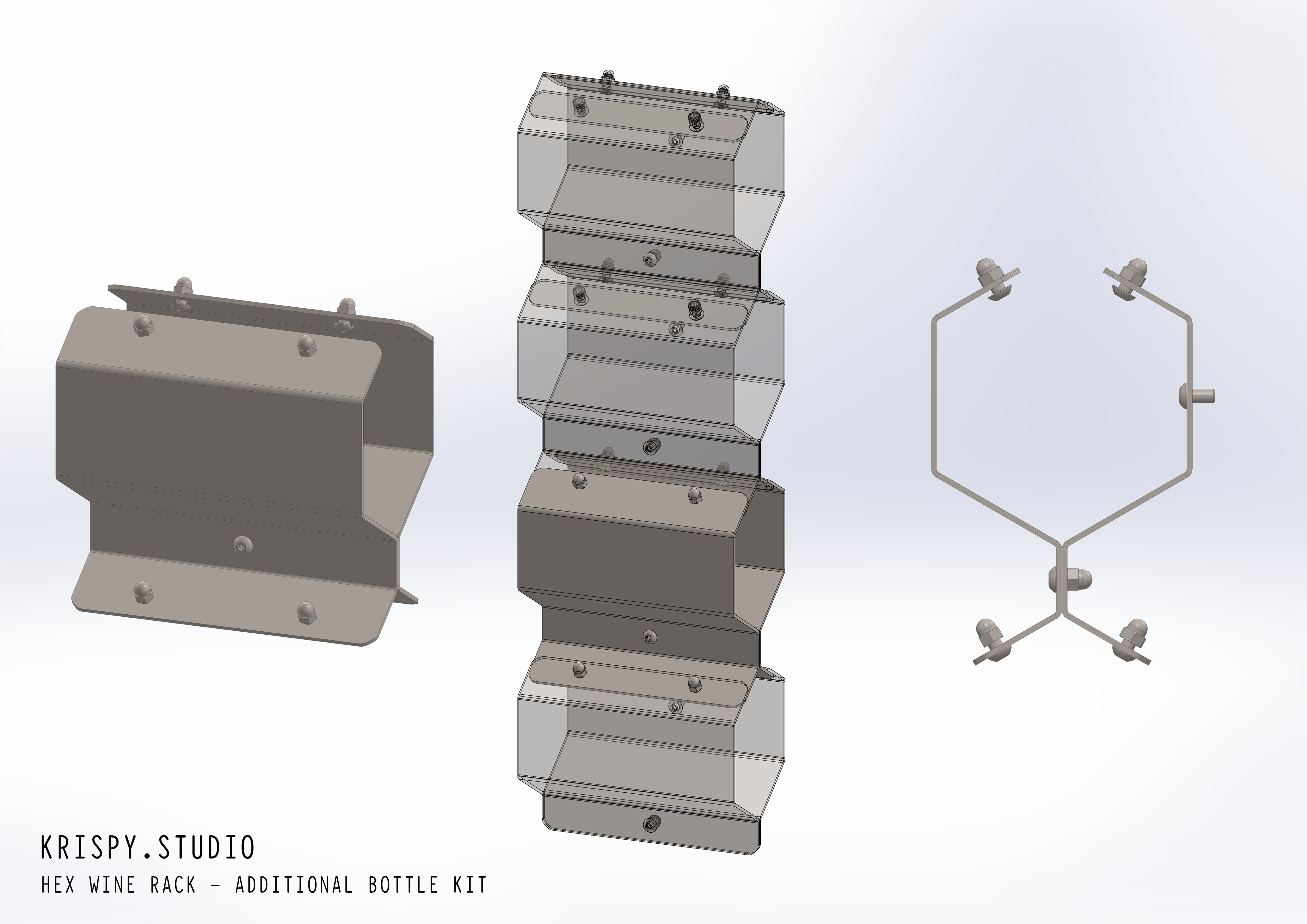 HEX - Wine Wall Rack - Modular