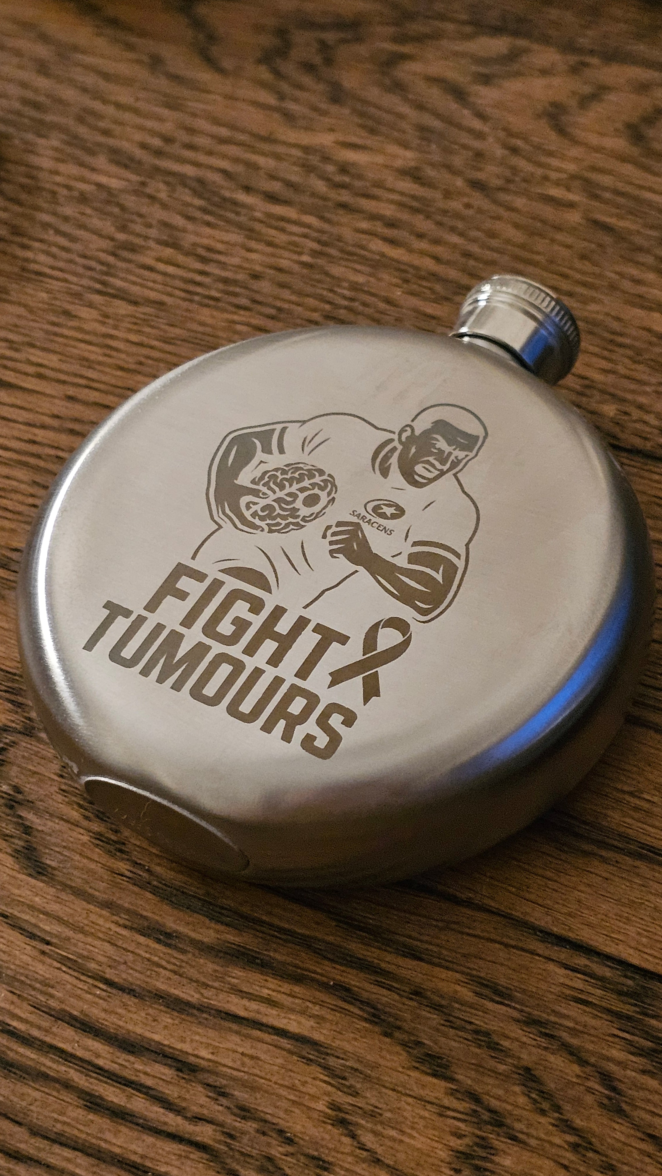 Saracens - Fight Tumours 5oz Hipflask