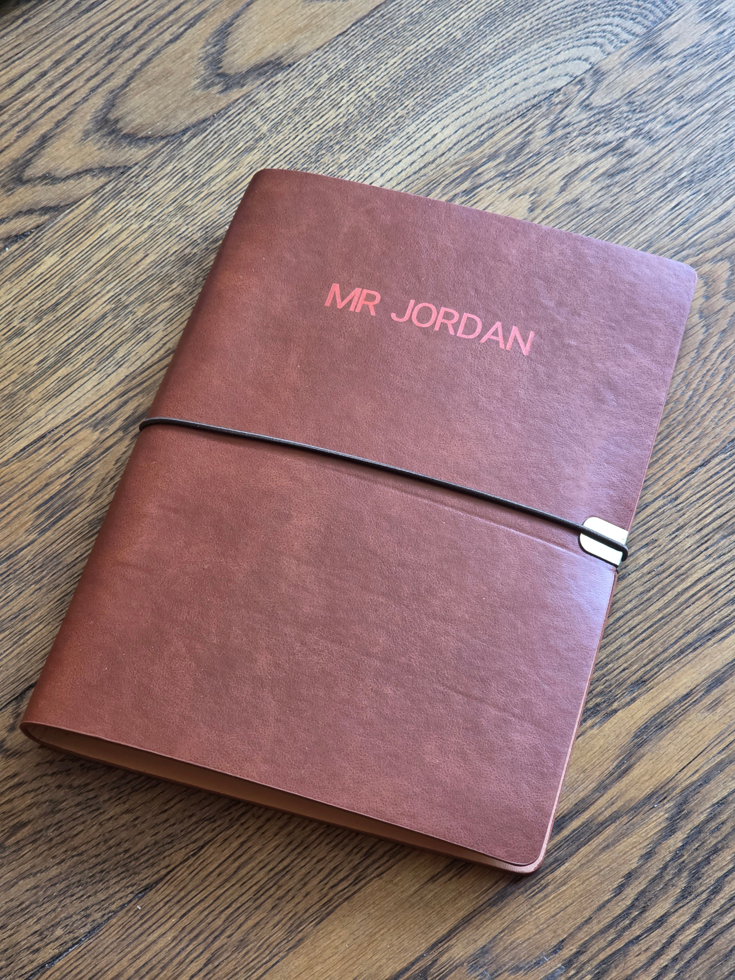 Leather refillable notebook - Customizable