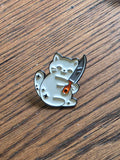 Cat with knife - Pin badge