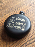 No alarms, no marking, just drinks - 5oz Hipflask - Customized