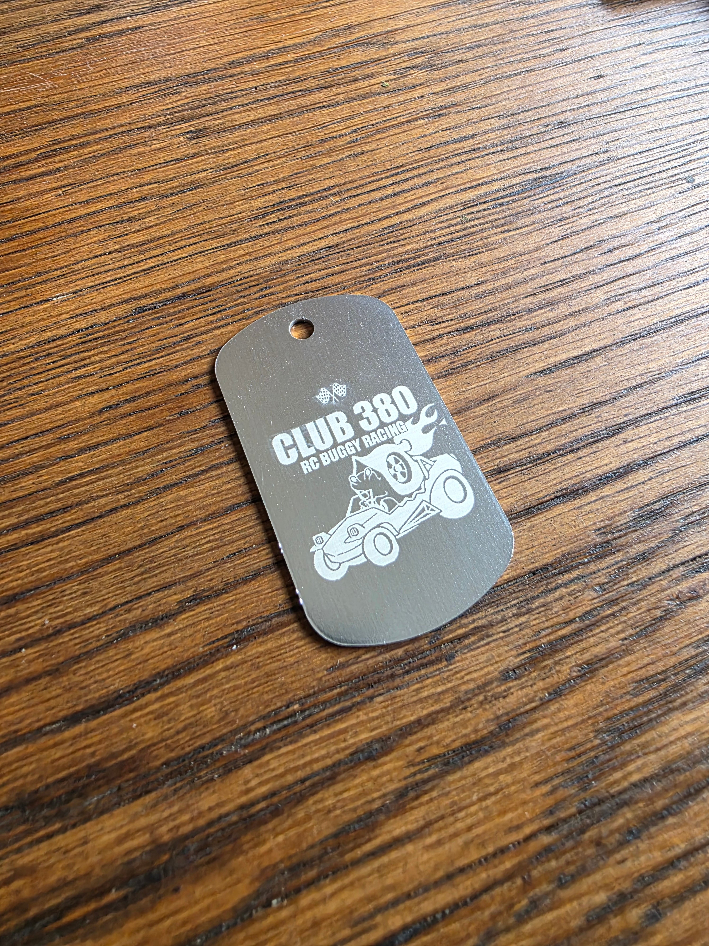 Club 380 Dog Tag - Necklace or keyrings