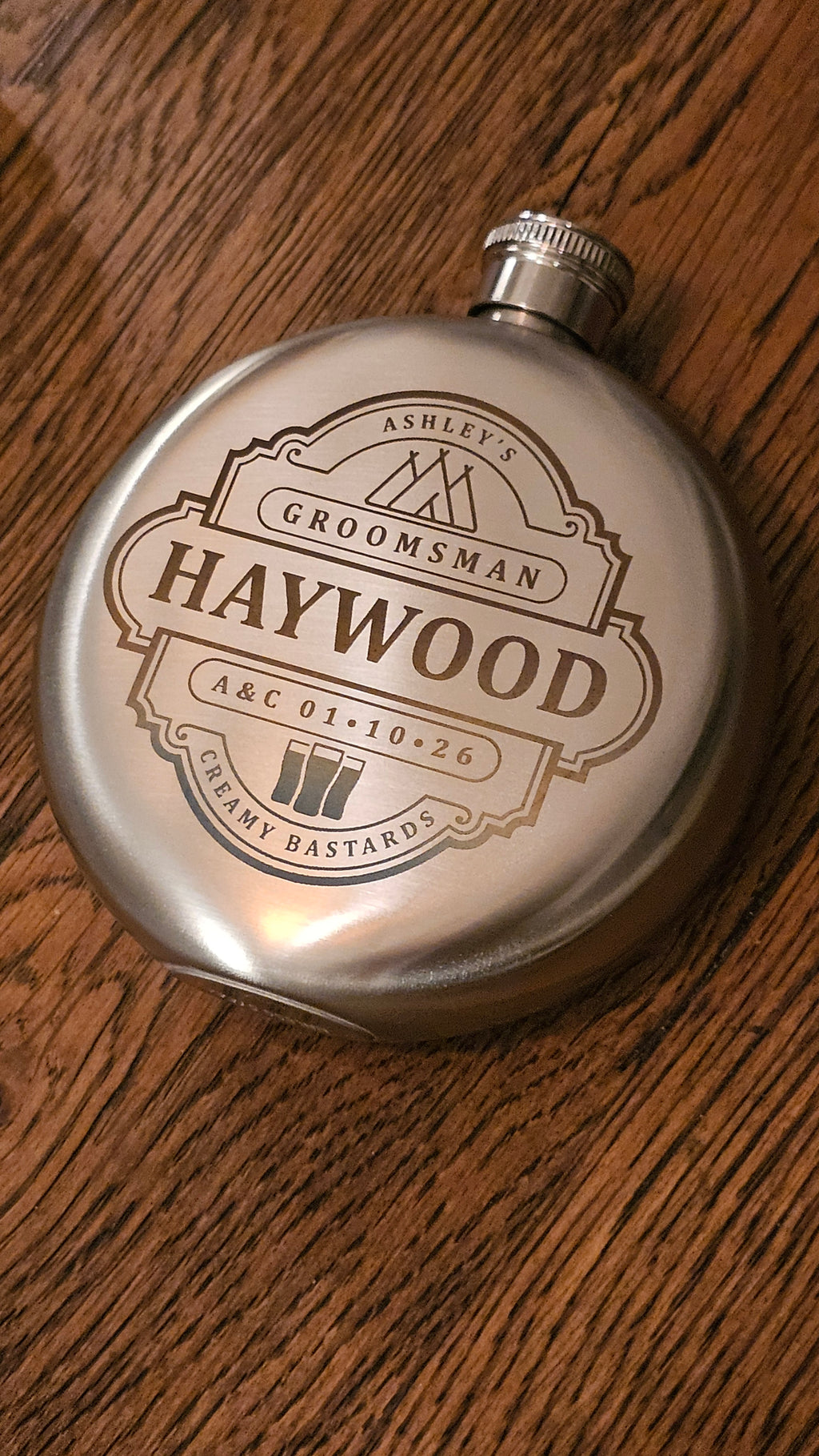 Custom Round Hipflasks