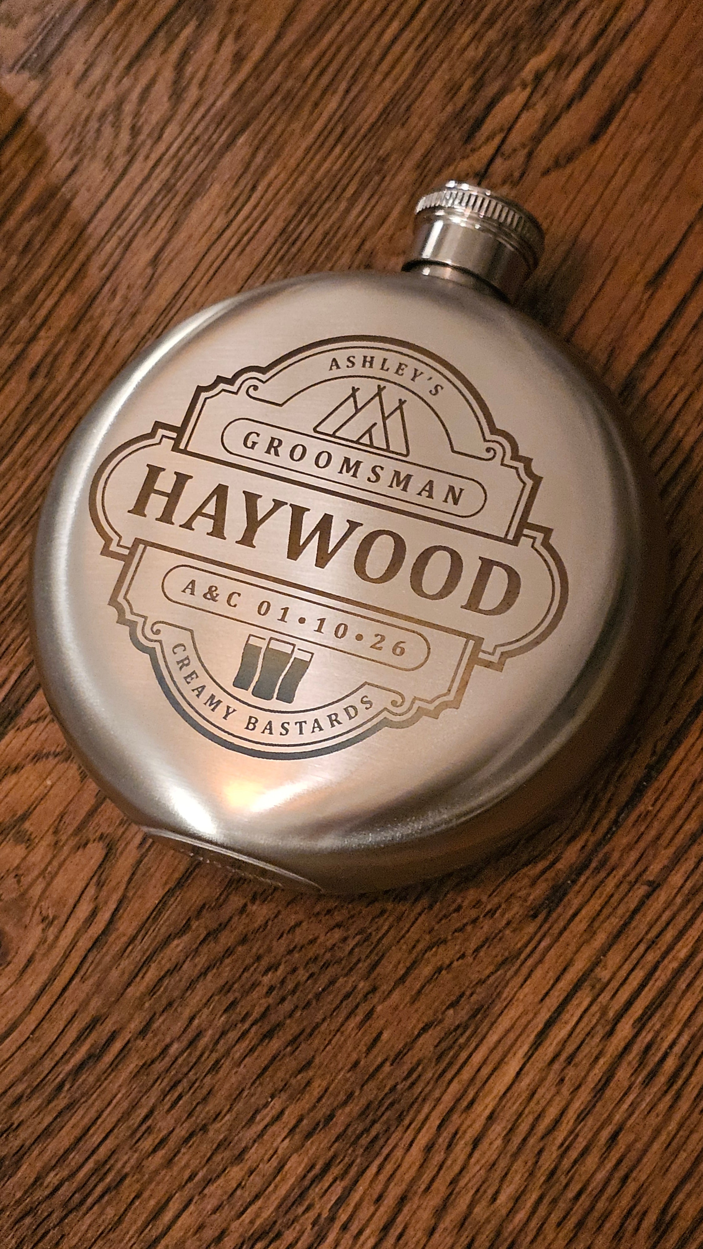 Custom Round Hipflasks